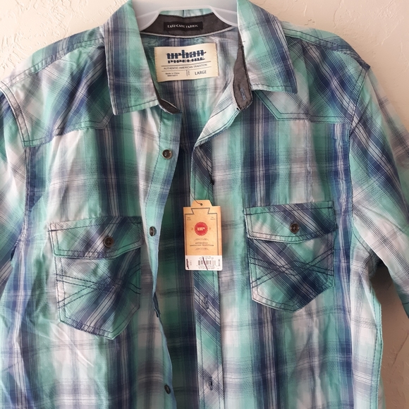 NWT Urban Pipeline Men's Plaid Shirt - Picture 3 of 5